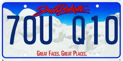 SD license plate 70UQ10