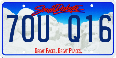 SD license plate 70UQ16