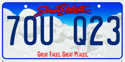 SD license plate 70UQ23