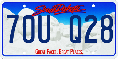 SD license plate 70UQ28