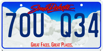 SD license plate 70UQ34