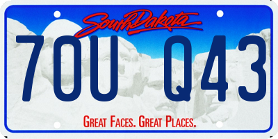 SD license plate 70UQ43