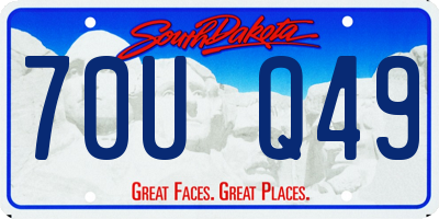 SD license plate 70UQ49