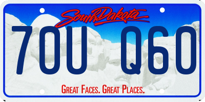 SD license plate 70UQ60