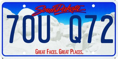 SD license plate 70UQ72