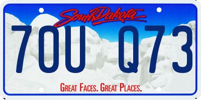SD license plate 70UQ73