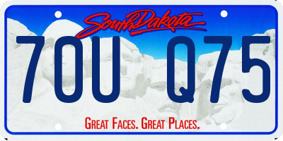 SD license plate 70UQ75