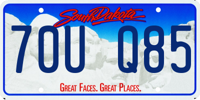SD license plate 70UQ85