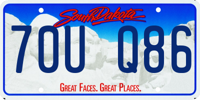 SD license plate 70UQ86