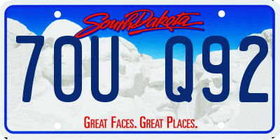 SD license plate 70UQ92