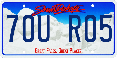 SD license plate 70UR05