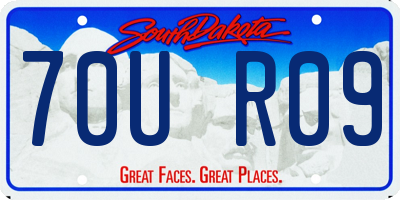 SD license plate 70UR09
