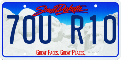 SD license plate 70UR10