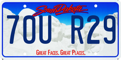 SD license plate 70UR29