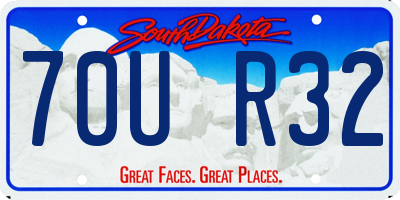 SD license plate 70UR32