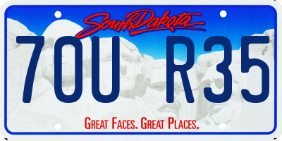 SD license plate 70UR35