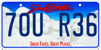 SD license plate 70UR36