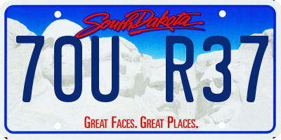 SD license plate 70UR37