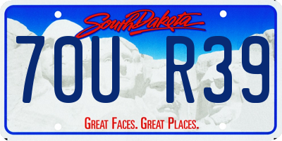 SD license plate 70UR39
