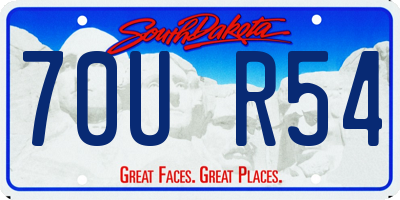SD license plate 70UR54