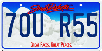 SD license plate 70UR55