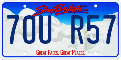 SD license plate 70UR57
