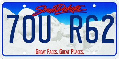 SD license plate 70UR62