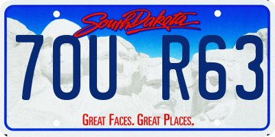 SD license plate 70UR63