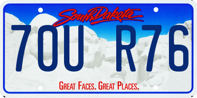 SD license plate 70UR76