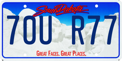 SD license plate 70UR77