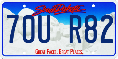 SD license plate 70UR82