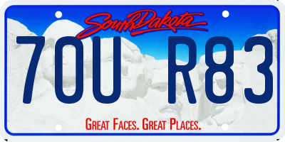 SD license plate 70UR83