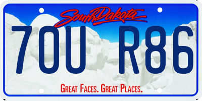 SD license plate 70UR86