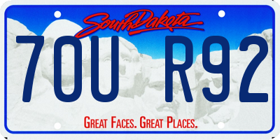 SD license plate 70UR92