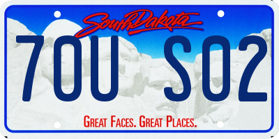 SD license plate 70US02