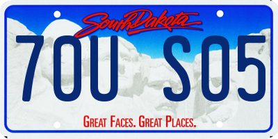 SD license plate 70US05