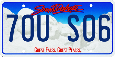 SD license plate 70US06