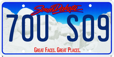 SD license plate 70US09
