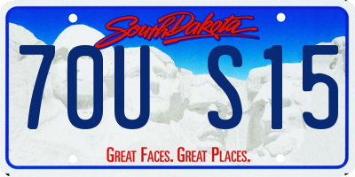 SD license plate 70US15