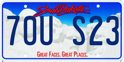 SD license plate 70US23