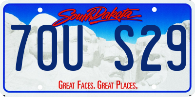 SD license plate 70US29