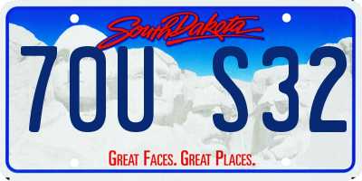 SD license plate 70US32