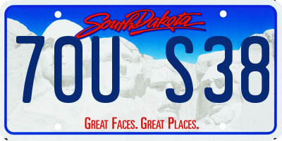 SD license plate 70US38