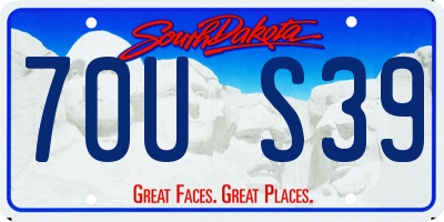 SD license plate 70US39