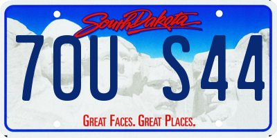 SD license plate 70US44
