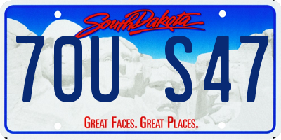 SD license plate 70US47