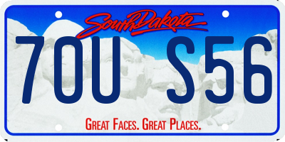 SD license plate 70US56