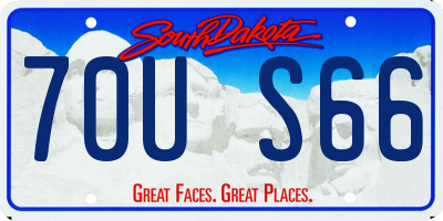 SD license plate 70US66