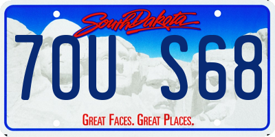 SD license plate 70US68