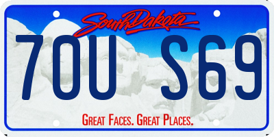 SD license plate 70US69